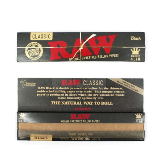 RAW Black King Size Slim Papir - Image 2